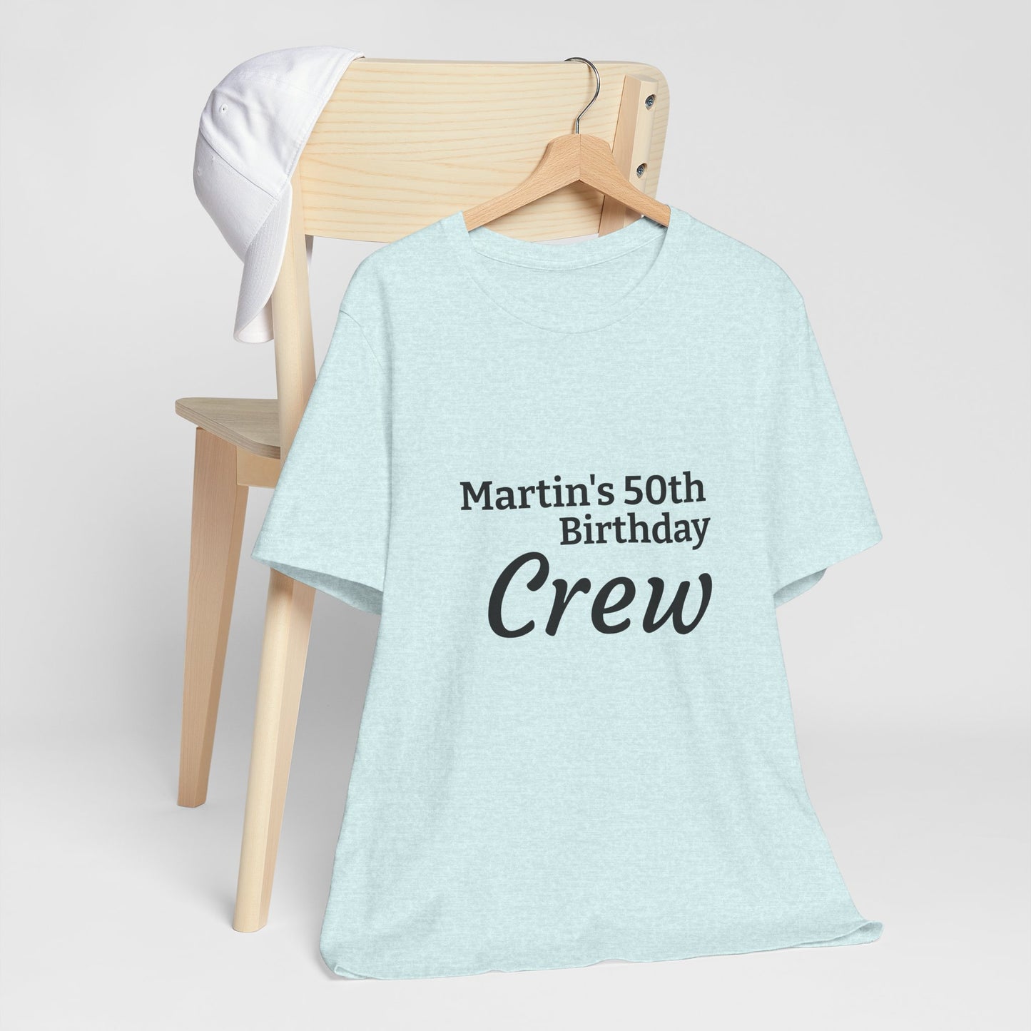 Birthday Crew T-Shirt — "Martin's 50th Birthday Crew" Personalized Party Tee