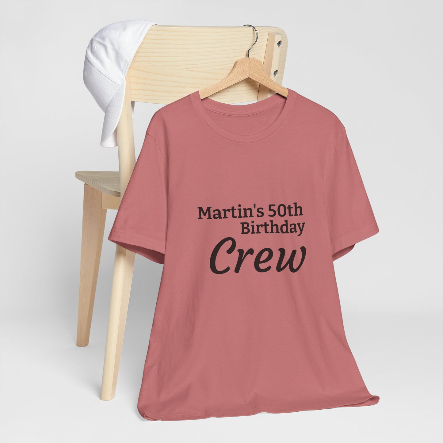 Birthday Crew T-Shirt — "Martin's 50th Birthday Crew" Personalized Party Tee