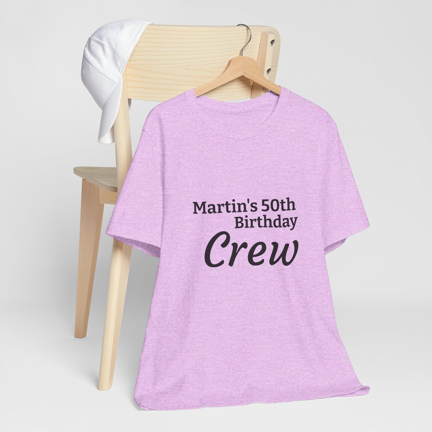 Birthday Crew T-Shirt — "Martin's 50th Birthday Crew" Personalized Party Tee
